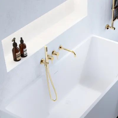 Semplice SBR801 S11 - Tub/shower, Polished Brass Natural 