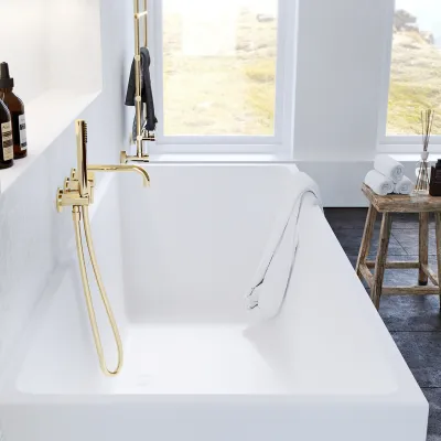 Semplice SBR801 S11 - Tub/shower, Polished Brass Natural 