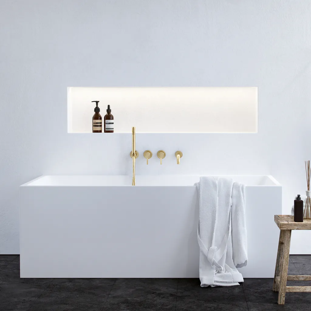 Semplice SBR801 S11 - Tub/shower, Polished Brass Natural 