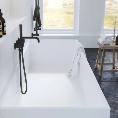 Semplice SBR801 S11 - Tub/shower, Matte black 
