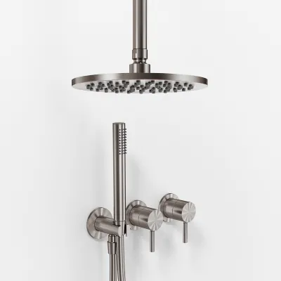 Semplice SBR801 S08 - Ø20 cm, Ceiling, PVD Brushed Steel 