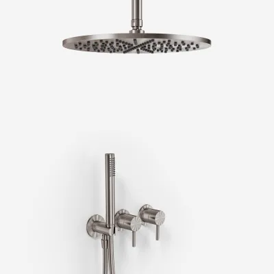 Semplice SBR801 S10 - Ø30 cm, Ceiling, PVD Brushed Steel 
