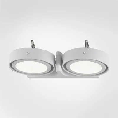 Big A02 - Double LED Wall Lamp w/ Tilt, Matte White.