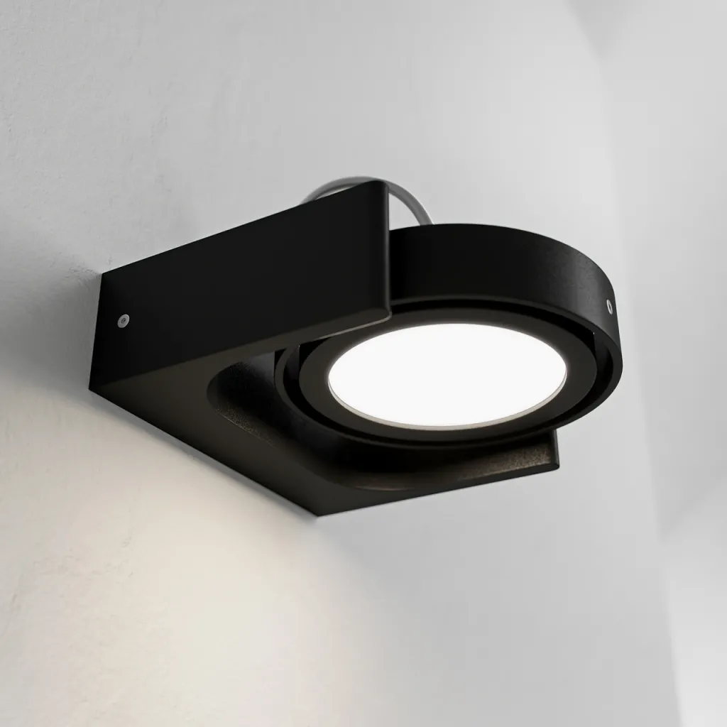 Big A01 - - LED Wall Lamp with Tilt, Matte Black