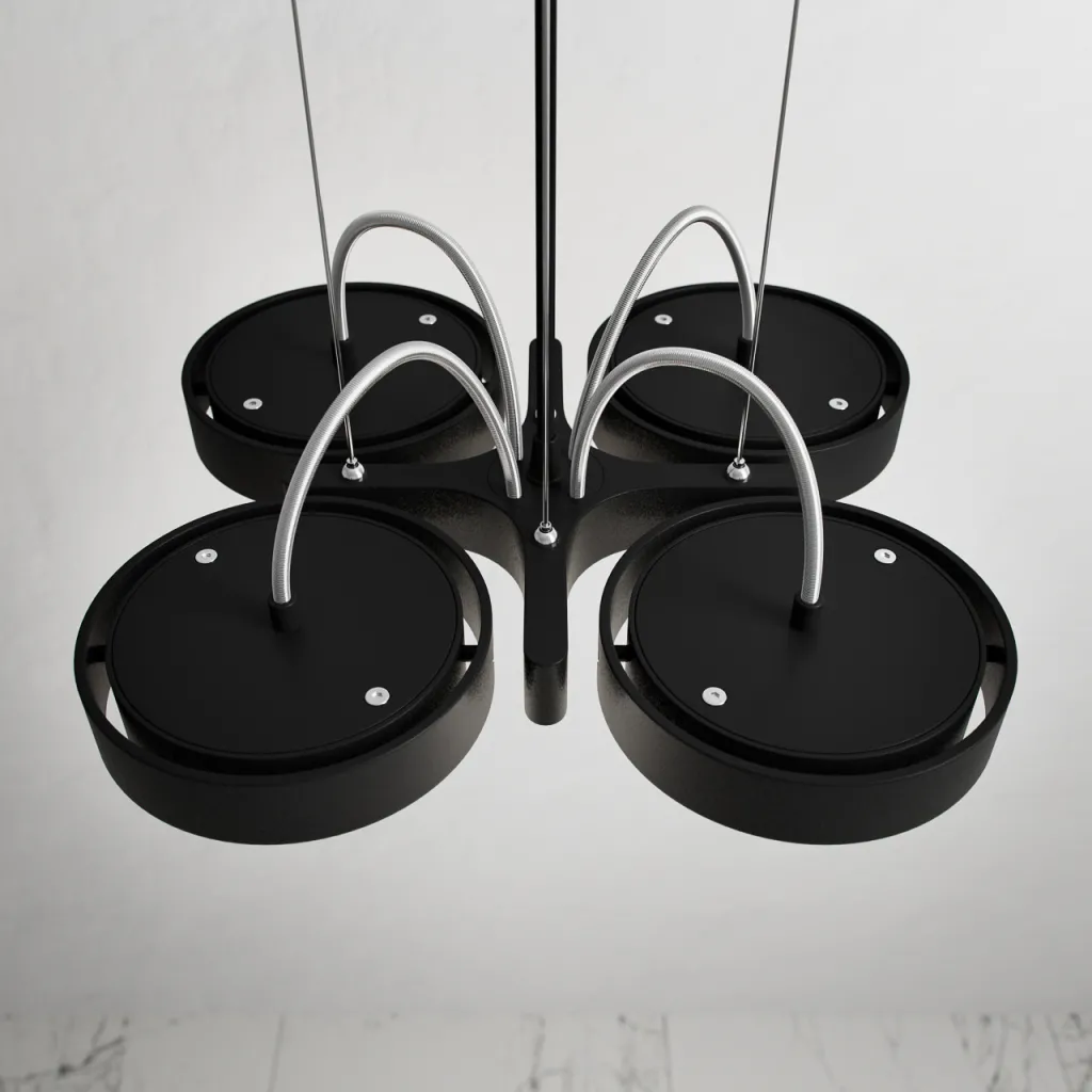 Big A04 - LED ceiling pendant, matte black