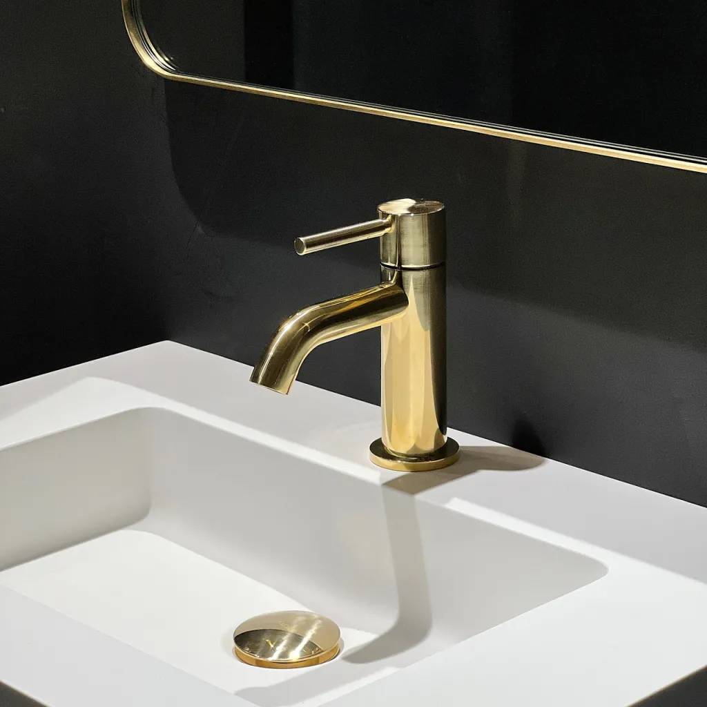 Semplice SHV401 - 1-lever basin mixer, Polished Brass Natural
