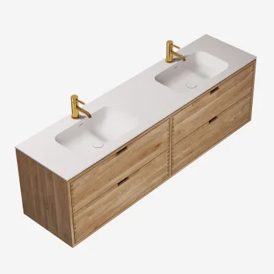 CPH Tapwork Soft 180D - Joinery furniture in Natural Oak incl. Mathvid SolidTec sink