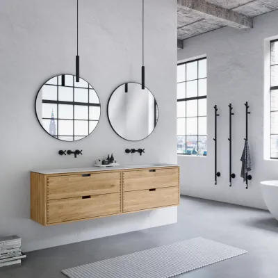CPH Tapwork Soft 180D - Joinery furniture in Natural Oak incl. Mathvid SolidTec sink