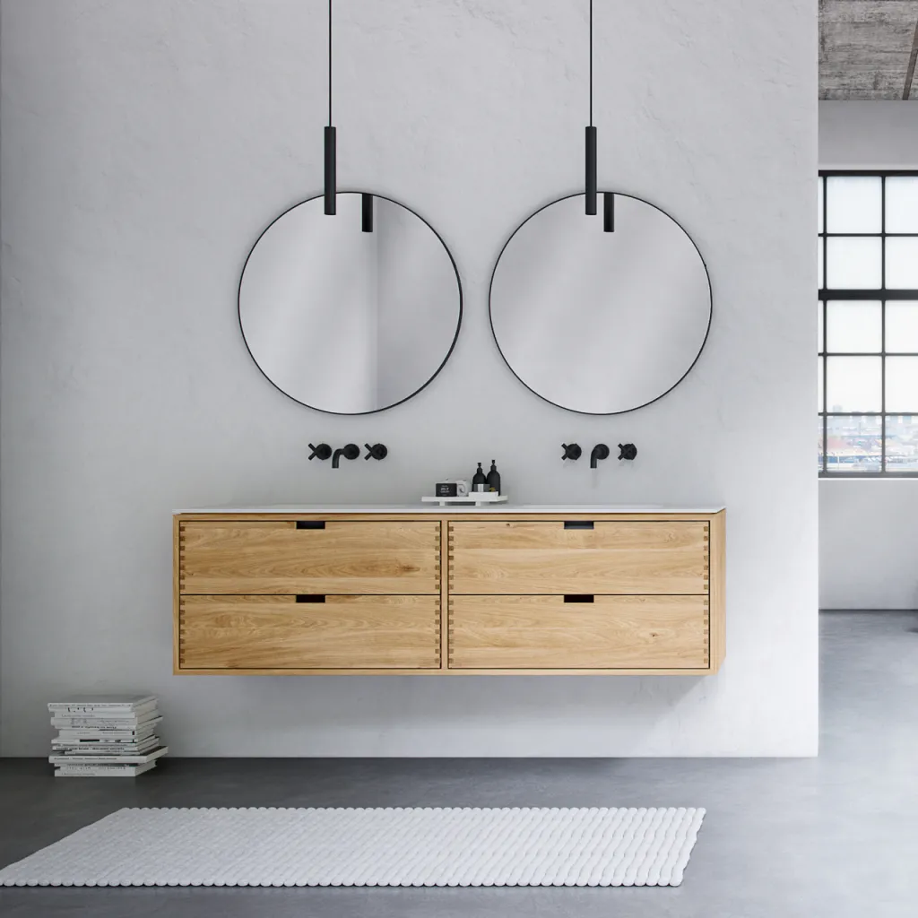 CPH Tapwork Soft 180D - Joinery furniture in Natural Oak incl. Mathvid SolidTec sink