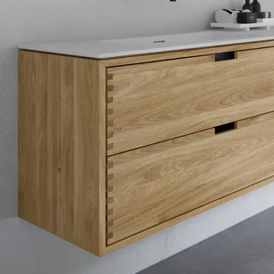 CPH Tapwork Soft 180D - Joinery furniture in Natural Oak incl. Mathvid SolidTec sink