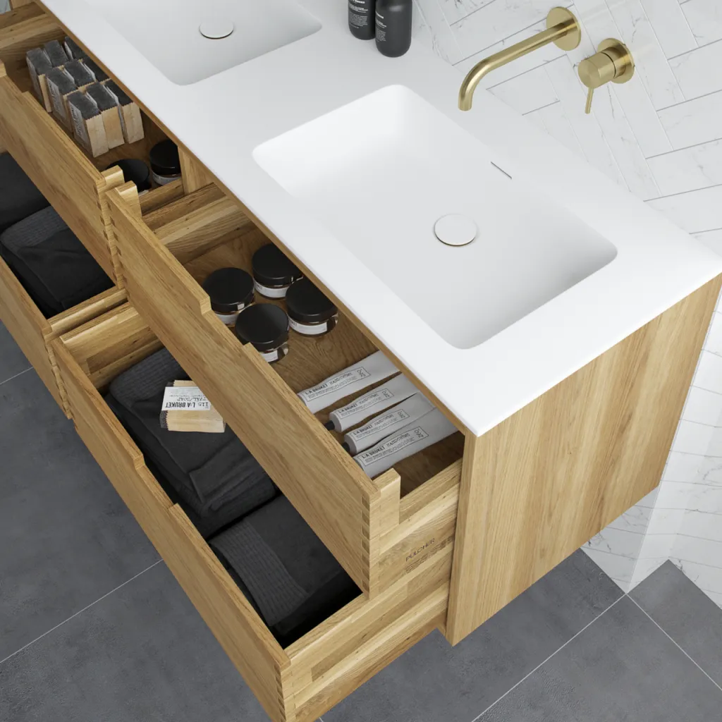 CPH Tapwork Soho 180R - MKII, Finger-Tapped Cabinetry in Natural Oak including Mathvid SolidTec® Sink