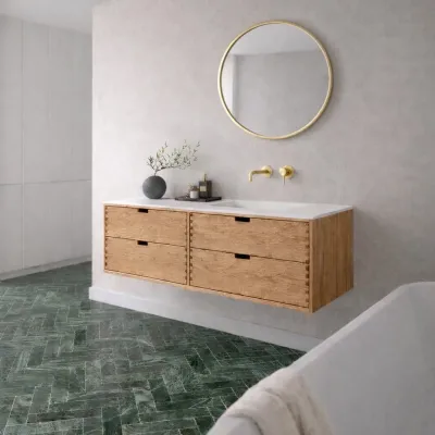 CPH Tapwork Soho 180R - MKII, Finger-Tapped Cabinetry in Natural Oak including Mathvid SolidTec® Sink
