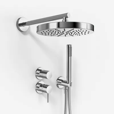 Semplice SBR901 S01 - Shower set Ø24 cm, Wall, Chrome