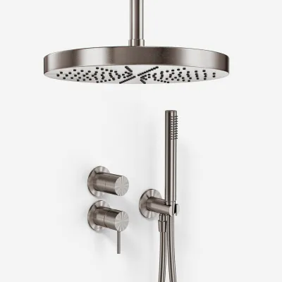 Semplice SBR901 S04 - Ø28 cm, Ceiling, PVD Brushed Steel