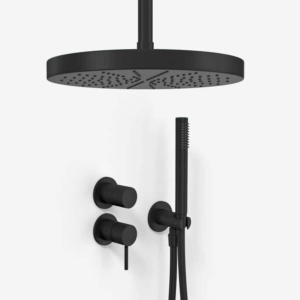 Semplice SBR901 S04 - Ø28 cm, Ceiling, Matte black