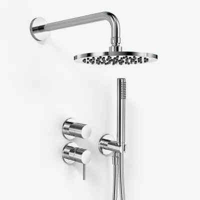Semplice SBR901 S05 - Shower set Ø20 cm, Wall, Chrome