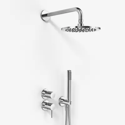 Semplice SBR901 S05 - Shower set Ø20 cm, Wall, Chrome