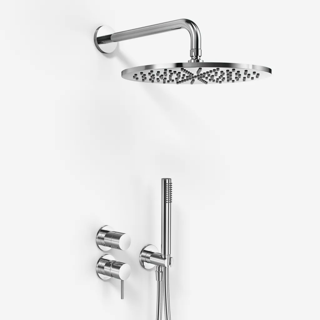 Semplice SBR901 S07 - Shower set Ø30 cm, Wall, Chrome