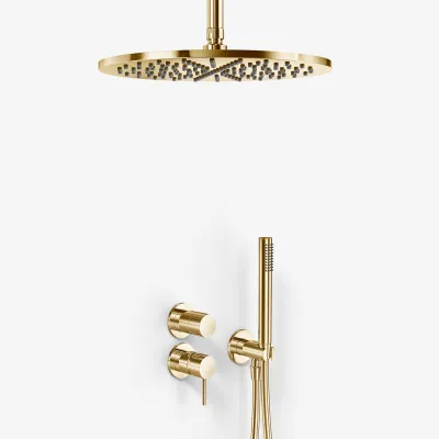 Semplice SBR901 S10 - Shower set Ø30 cm, Ceiling, Polished Brass Natural