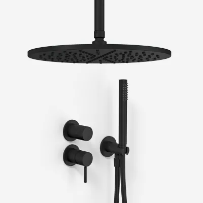 Semplice SBR901 S10 - Shower set Ø30 cm, Ceiling, Matte black