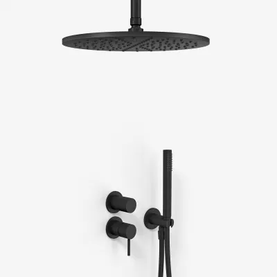 Semplice SBR901 S10 - Shower set Ø30 cm, Ceiling, Matte black