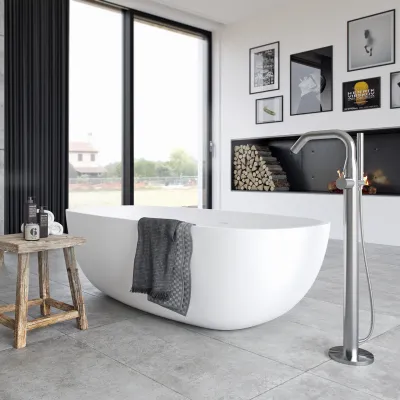 New Deep 180 - Bathtub 180x85, Solid Matte White SolidTec®