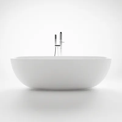 New Deep 180 - Bathtub 180x85, Solid Matte White SolidTec®