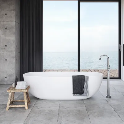 New Deep 180 - Bathtub 180x85, Solid Matte White SolidTec®