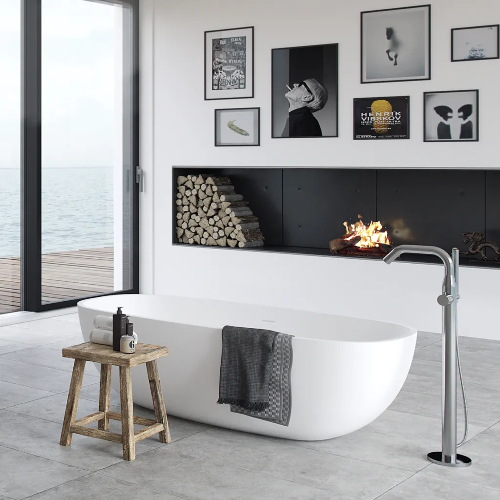 New Deep 180 - Bathtub 180x85, Solid Matte White SolidTec®