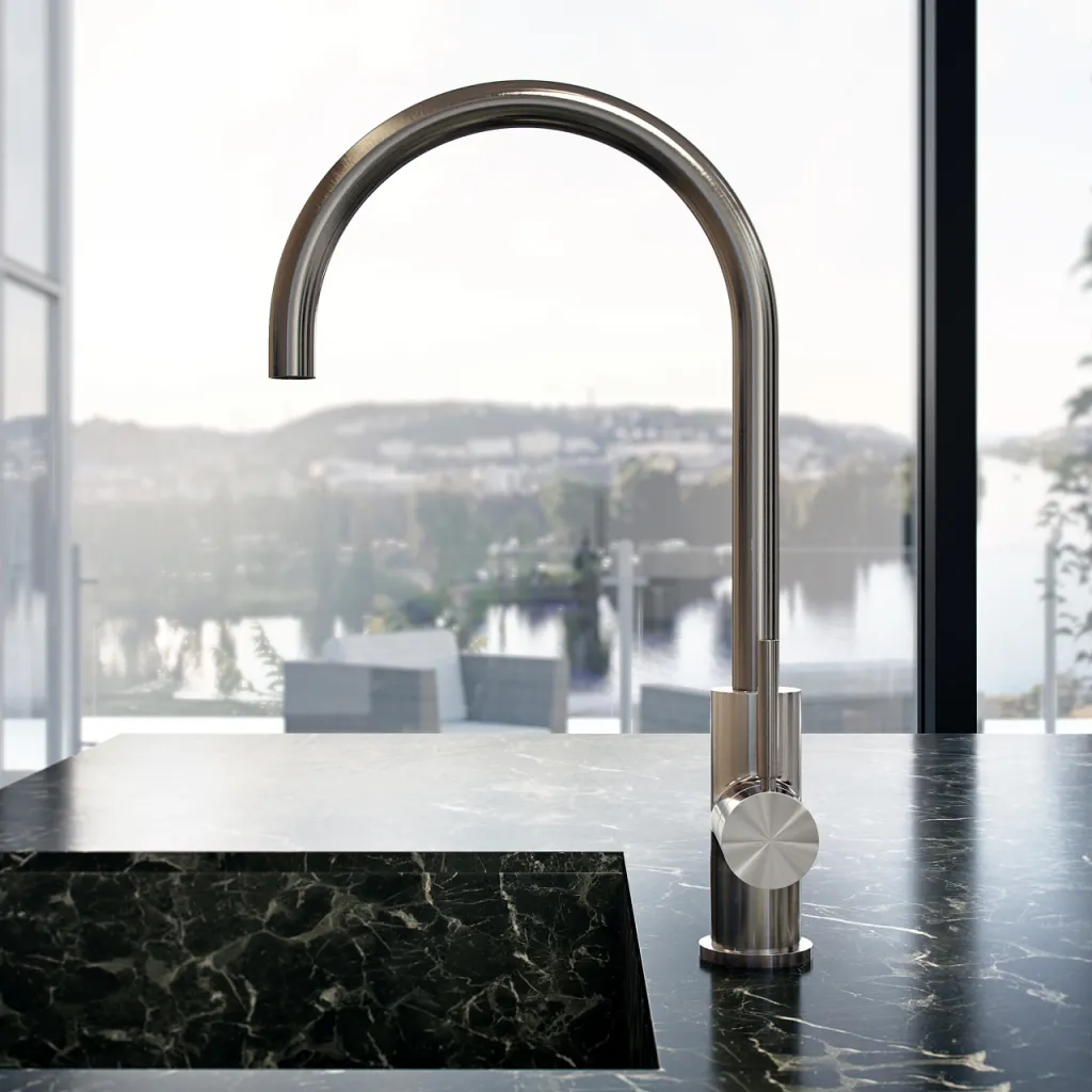 Semplice SKV101 - Kitchen mixer tap, Ø22-Spout, PVD Brushed Steel