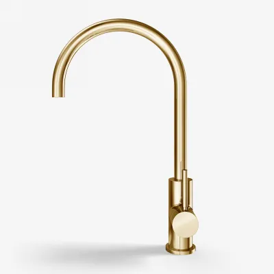 Semplice SKV101 - Kitchen mixer, Ø22-Spout, Polished Brass Natural
