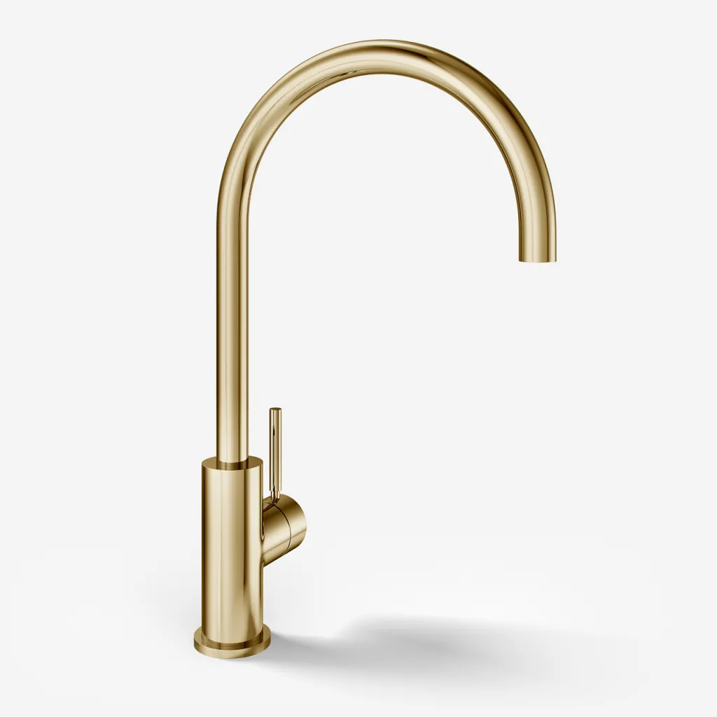 Semplice SKV101 - Kitchen mixer, Ø22-Spout, Polished Brass Natural