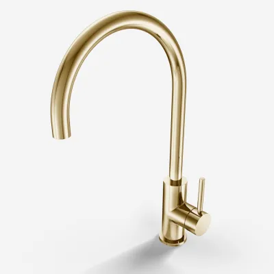 Semplice SKV101 - Kitchen mixer, Ø22-Spout, Polished Brass Natural