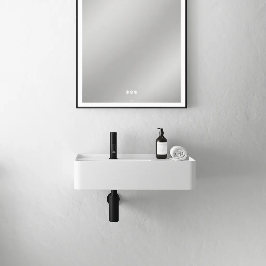 Coco 6L - Washbasin 60x35 cm, Matt White SolidTec®