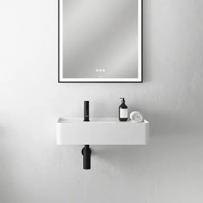 Coco 6L - Washbasin 60x35 cm, Matt White SolidTec®