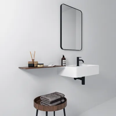 Coco 6R - Washbasin 60x35 cm, Matt White SolidTec®