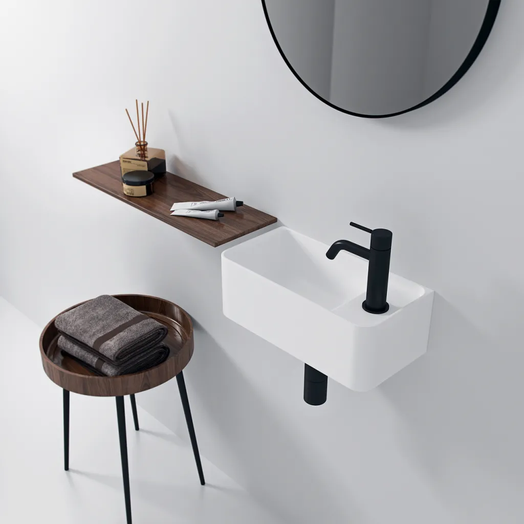 Coco 3L - Washbasin 40x20 cm, Matt White SolidTec®