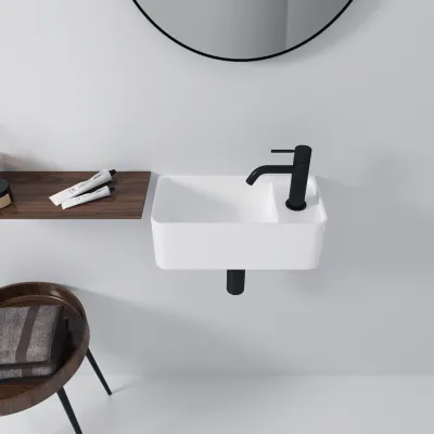 Coco 3L - Washbasin 40x20 cm, Matt White SolidTec®