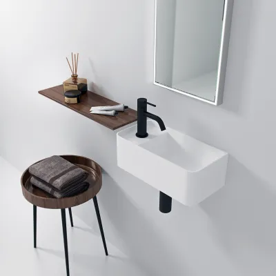 Coco 3R -  Washbasin 40x20 cm, Matt White SolidTec®