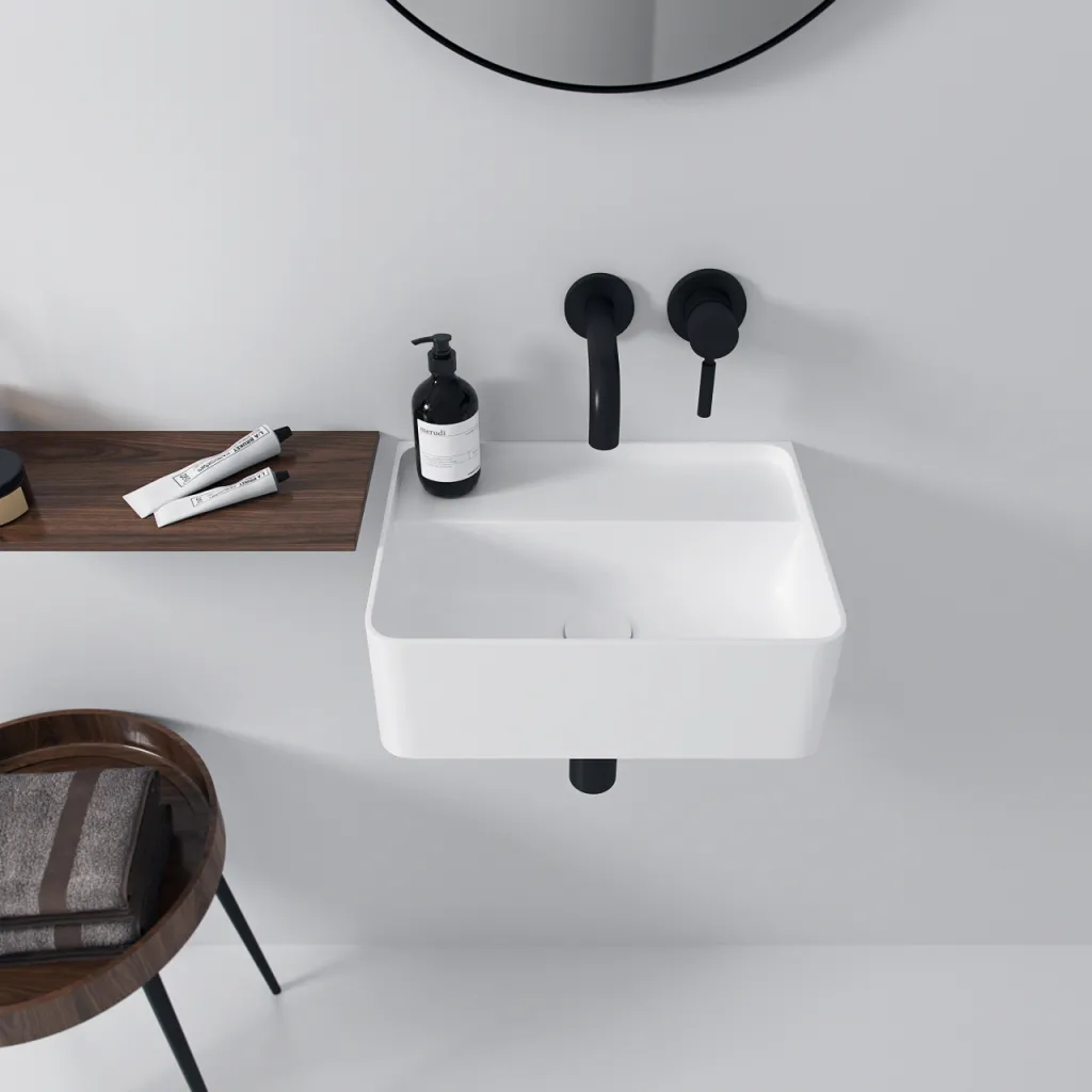 Coco 40 - Washbasin 40x30 cm, Matt White SolidTec®
