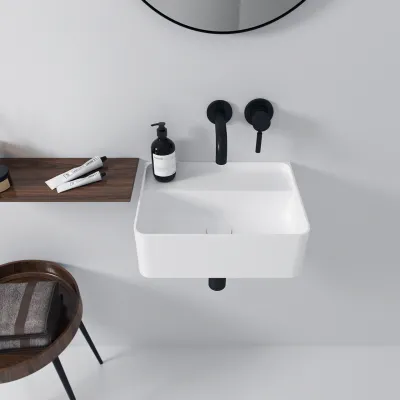 Coco 40 - Washbasin 40x30 cm, Matt White SolidTec®