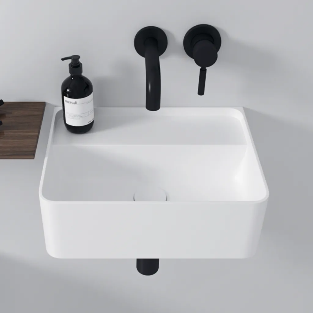Coco 40 - Washbasin 40x30 cm, Matt White SolidTec®