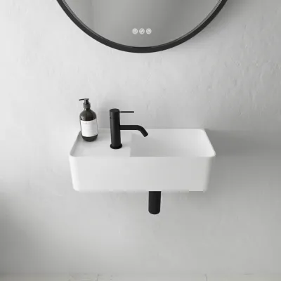 Coco 4R - Washbasin 50x22.5 cm, Matt White SolidTec®