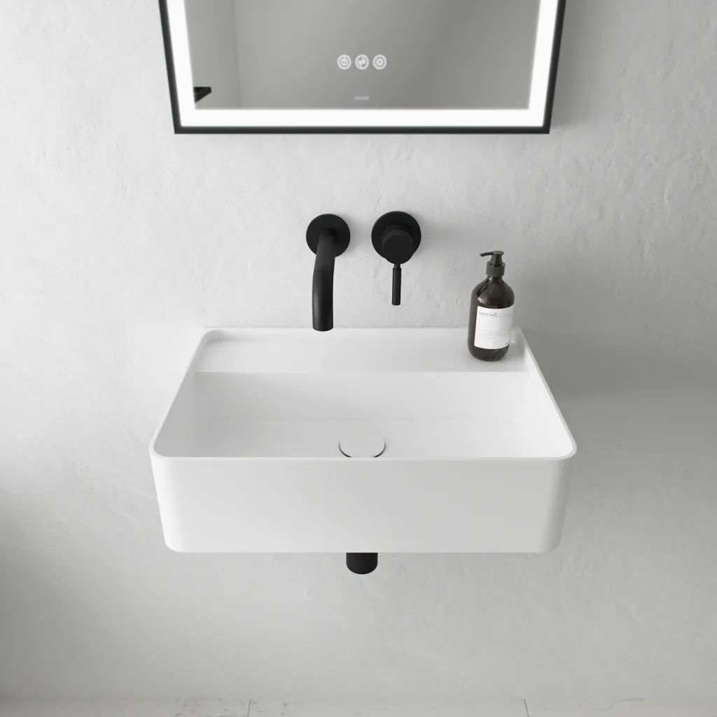 Coco 50 - Washbasin 50x35 cm, Matt White SolidTec®