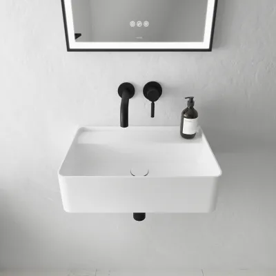 Coco 50 - Washbasin 50x35 cm, Matt White SolidTec®