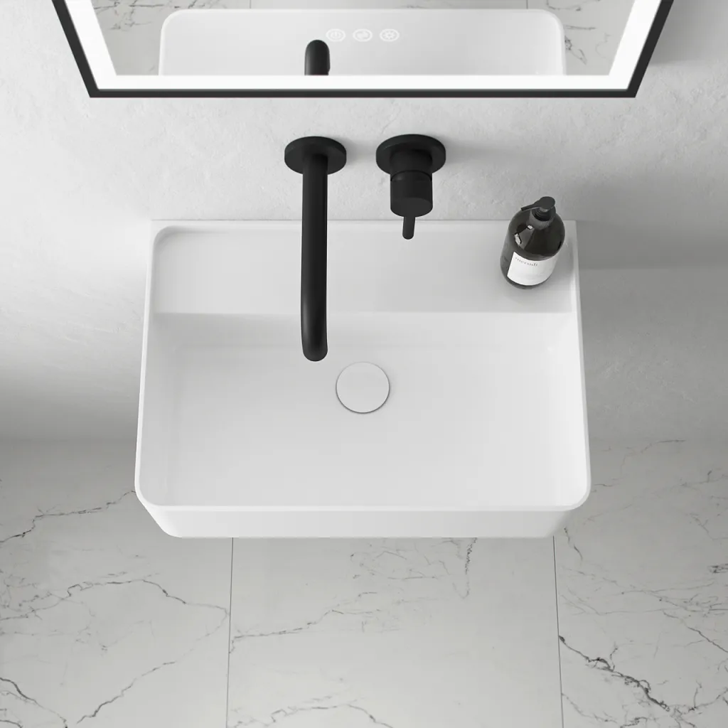 Coco 50 - Washbasin 50x35 cm, Matt White SolidTec®