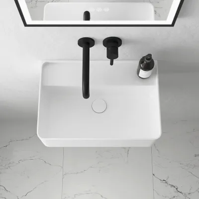 Coco 50 - Washbasin 50x35 cm, Matt White SolidTec®