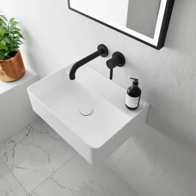 Coco 50 - Washbasin 50x35 cm, Matt White SolidTec®