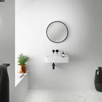 Coco 5L - Washbasin 60x25 cm, Matt White SolidTec®