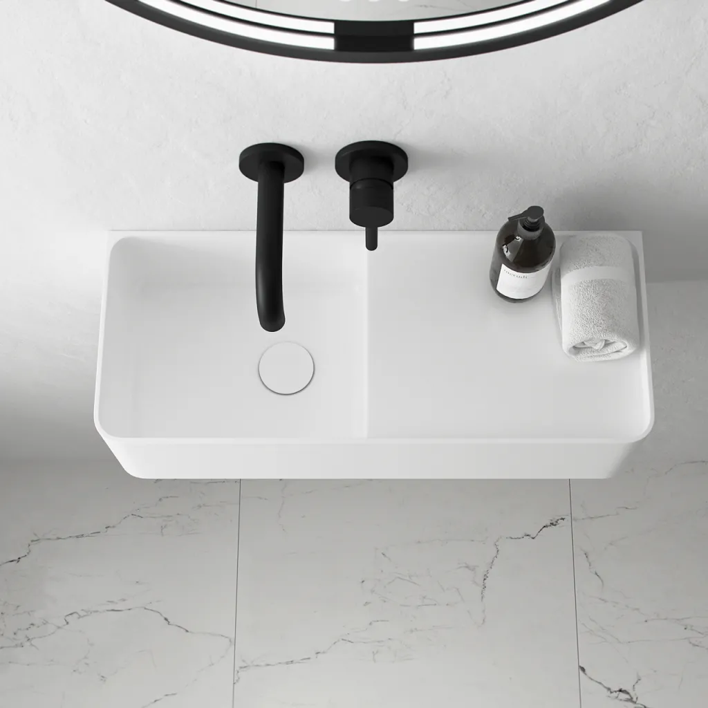 Coco 5L - Washbasin 60x25 cm, Matt White SolidTec®